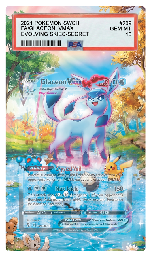 Glaceon VMAX - 209 EVS Custom Extended Aura