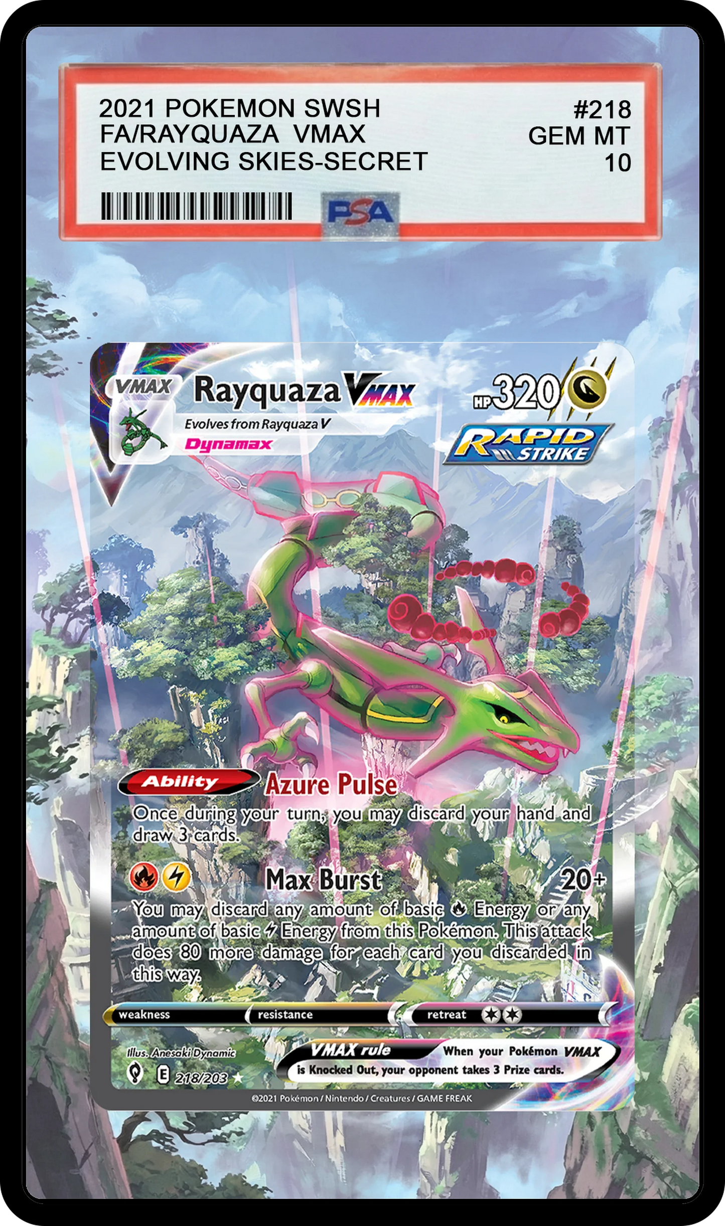 Rayquaza VMAX - 218 EVS Custom Extended Aura