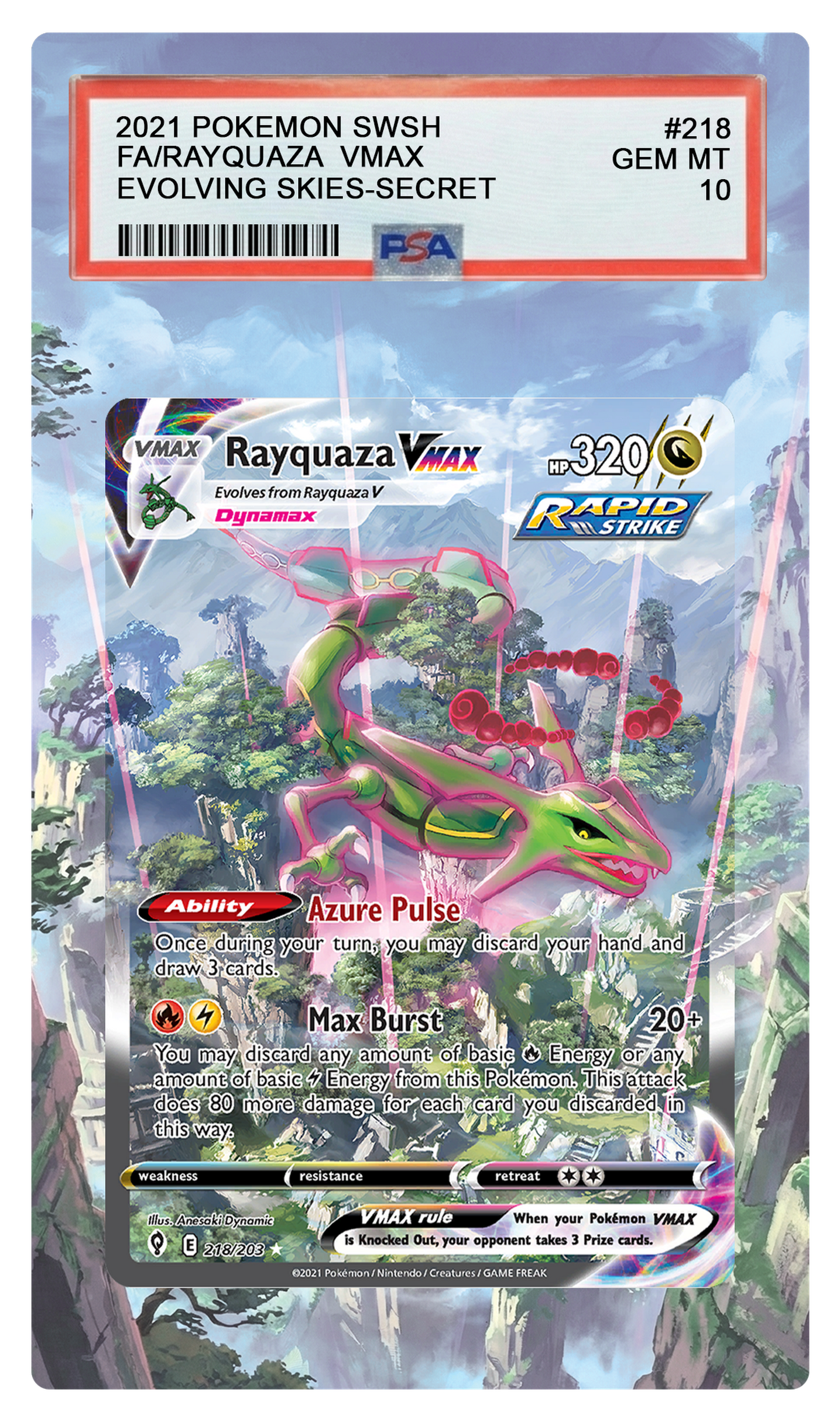 Rayquaza VMAX - 218 EVS Custom Extended Aura