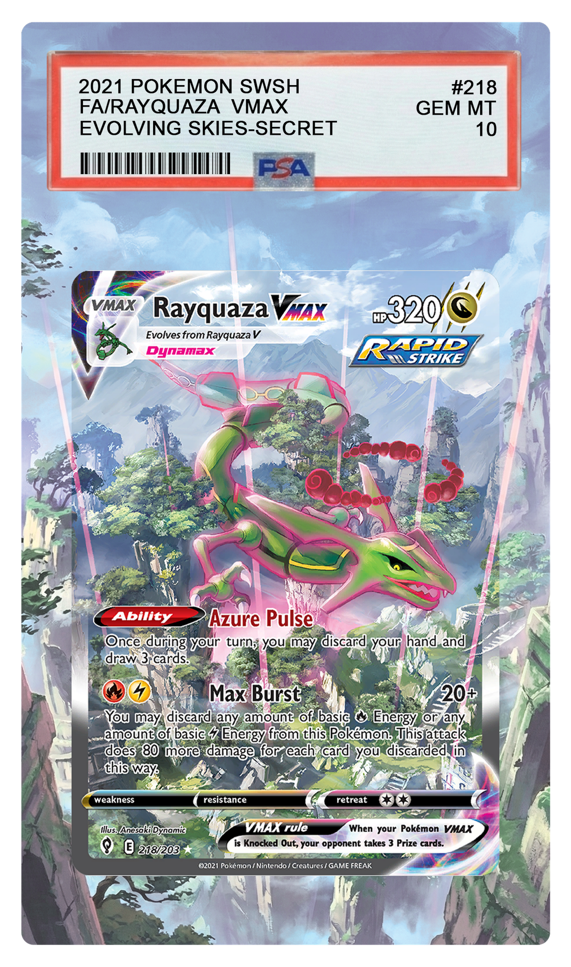 Rayquaza VMAX - 218 EVS Custom Extended Aura