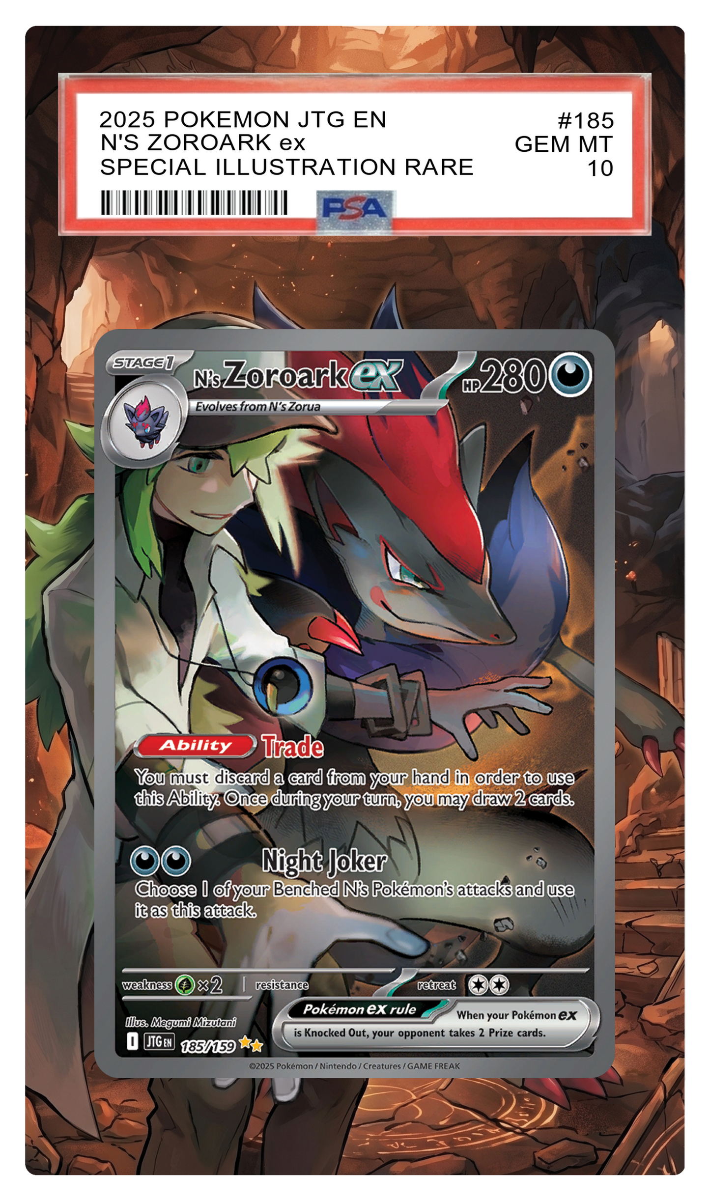 N's Zoroark EX - 185 JTG Custom Extended Aura
