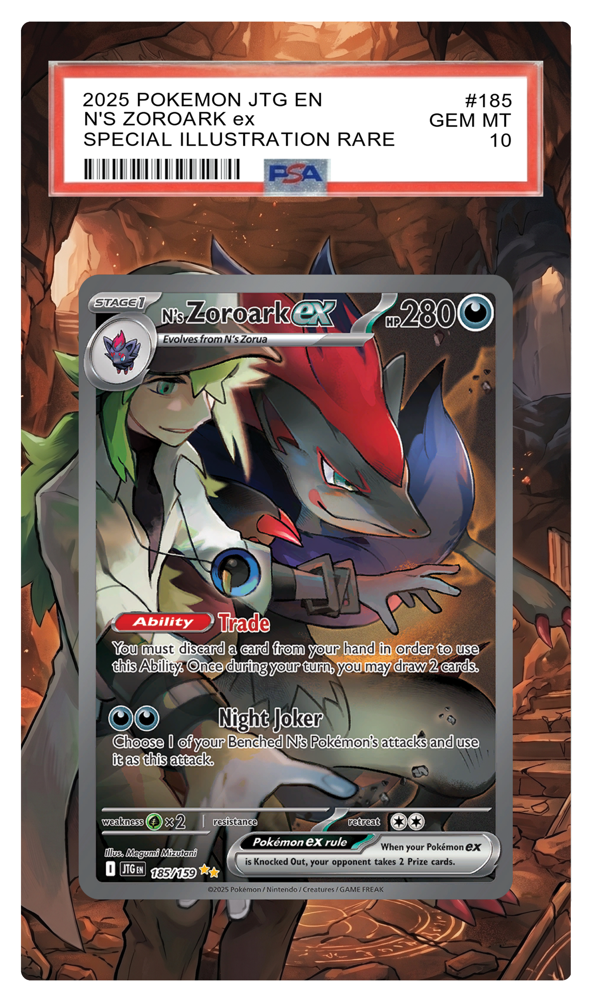 N's Zoroark EX - 185 JTG Custom Extended Aura