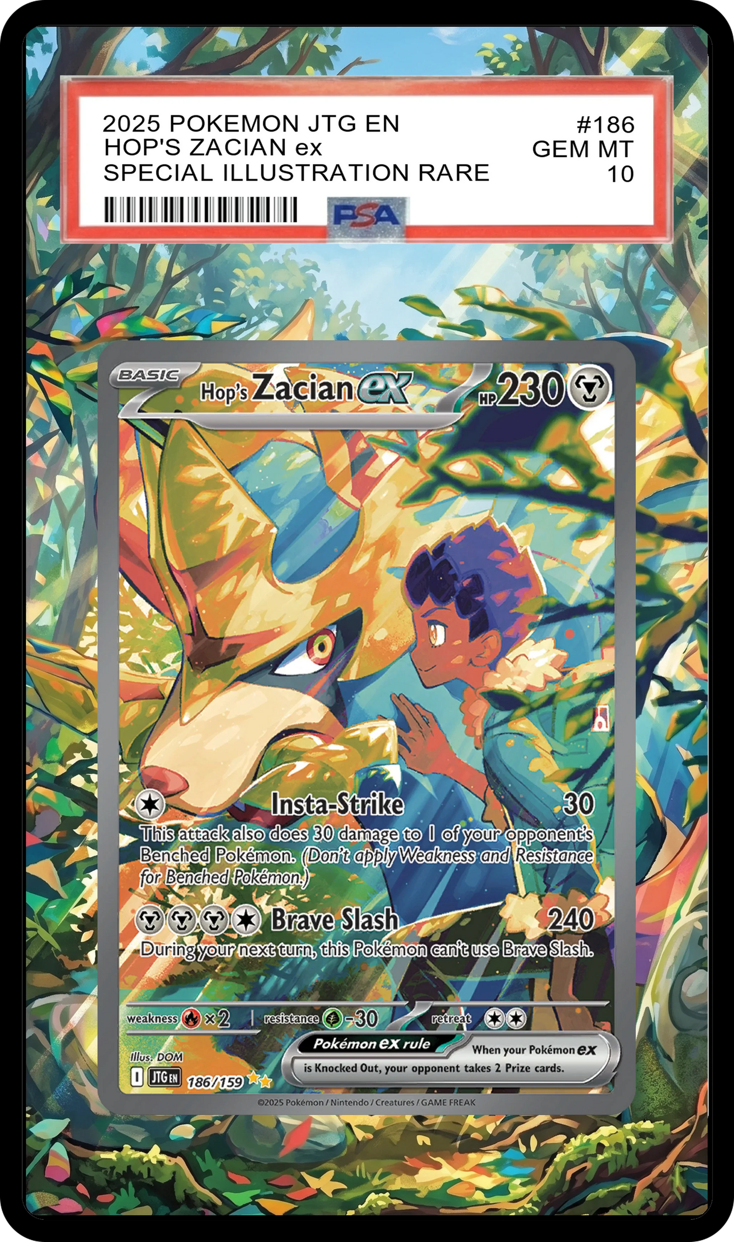 Hop's Zacian EX - 186 JTG Custom Extended Aura