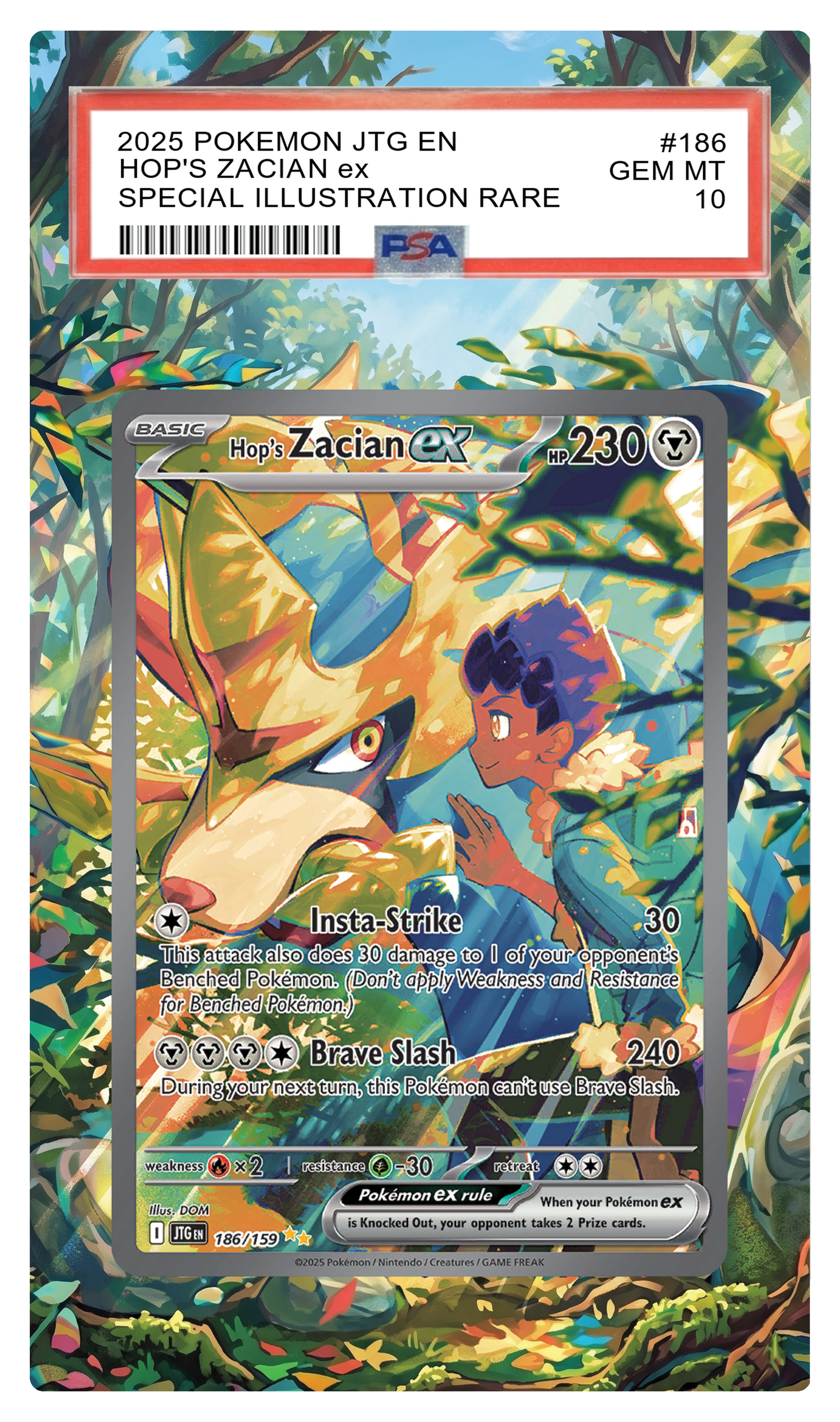 Hop's Zacian EX - 186 JTG Custom Extended Aura