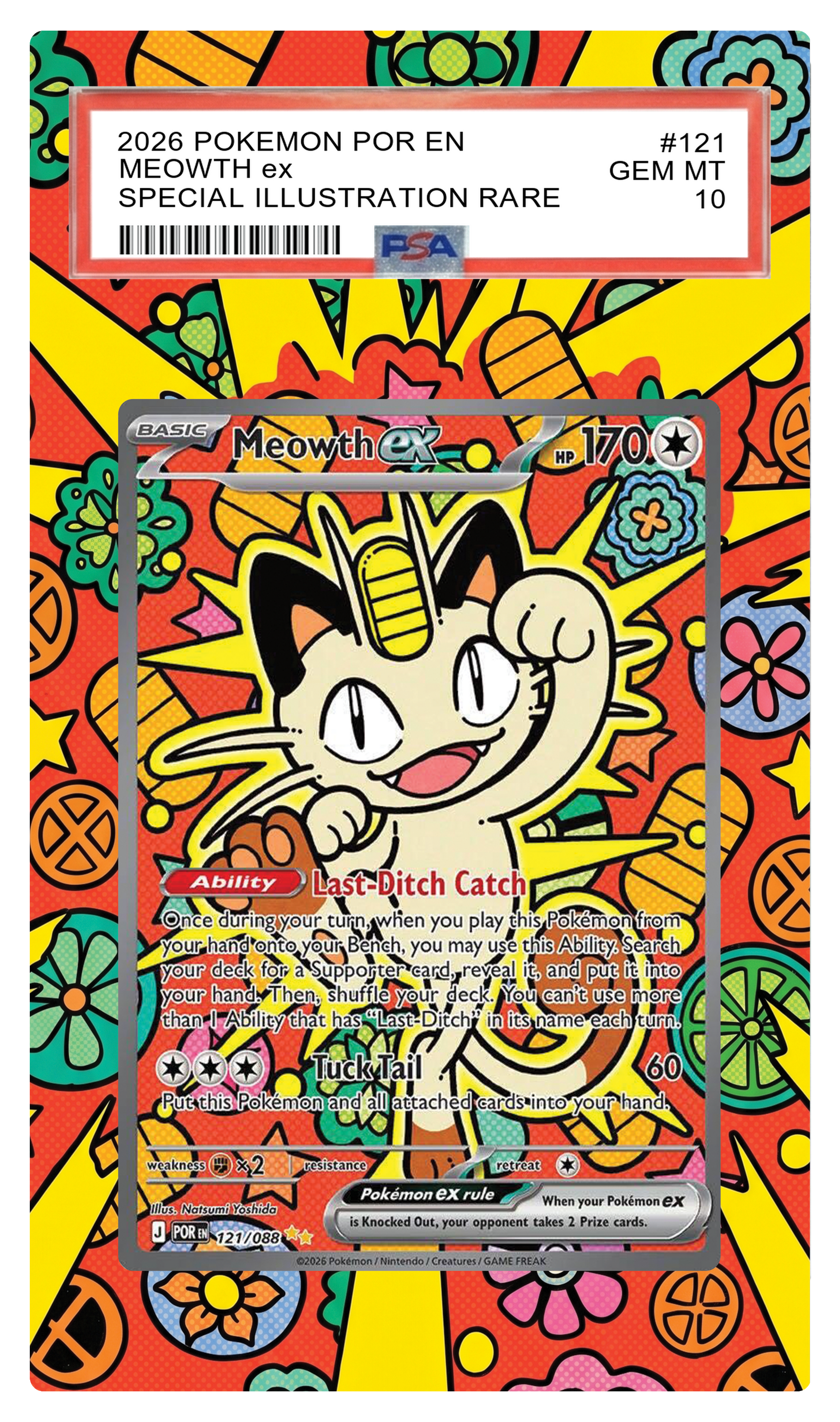Meowth ex - 121 POR Custom Extended Aura