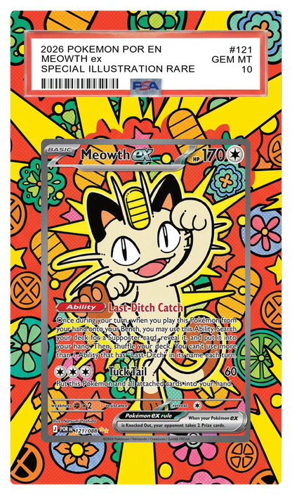 Meowth ex - 121 POR Custom Extended Aura