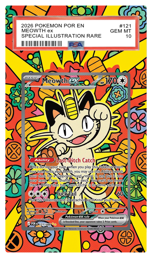 Meowth ex - 121 POR Custom Extended Aura