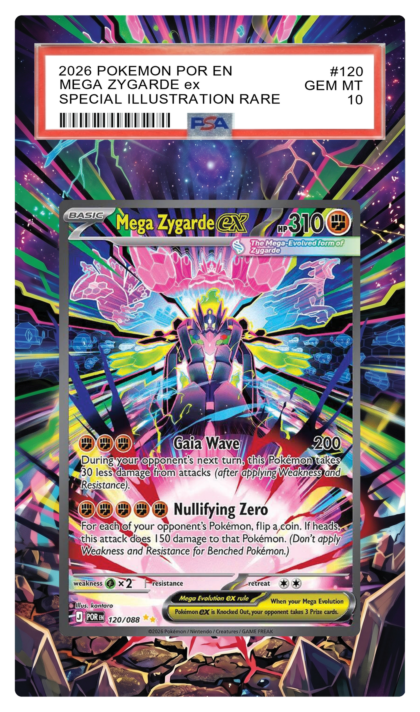Mega Zygarde ex - 120 POR Custom Extended Aura