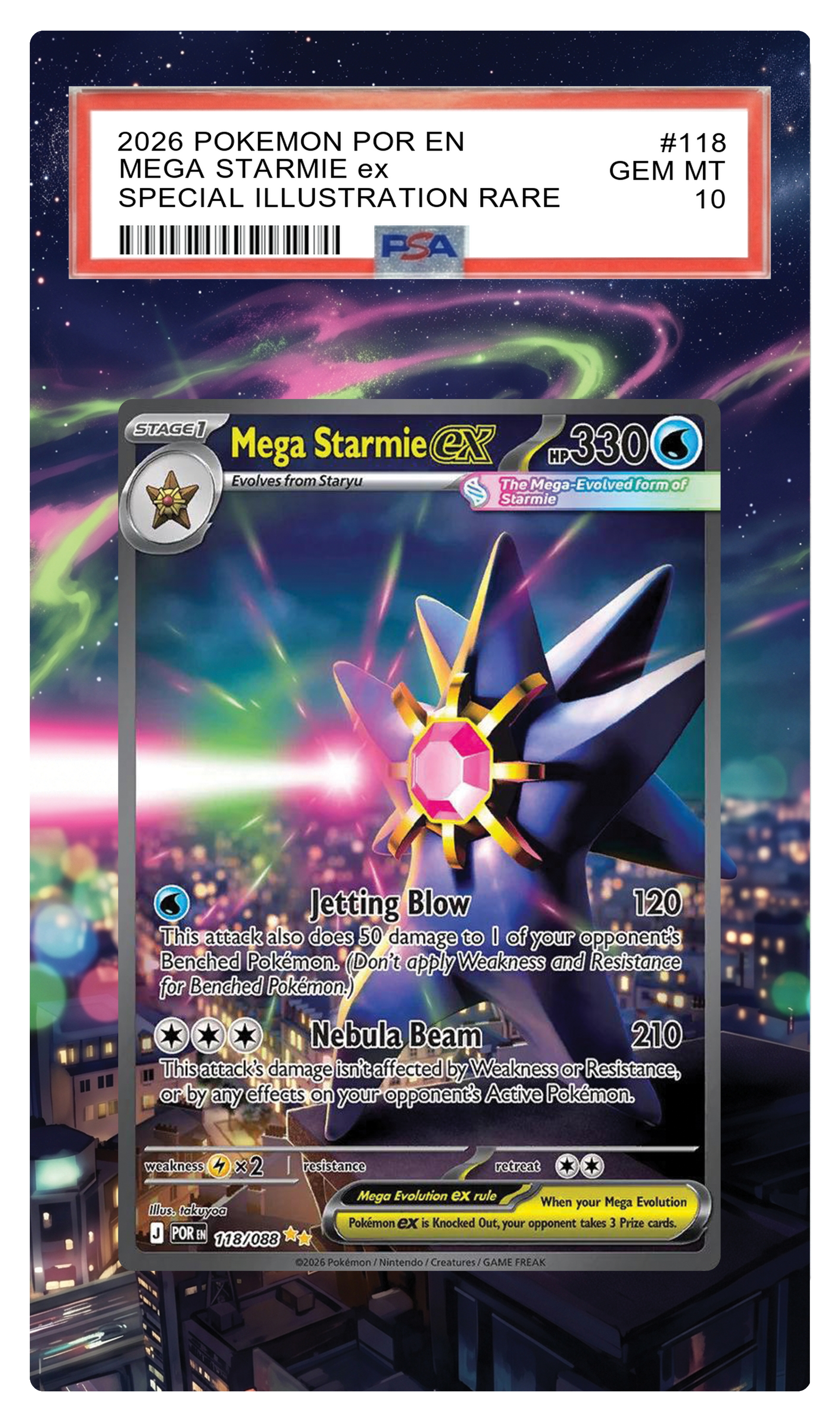 Mega Starmie ex - 118 POR Custom Extended Aura