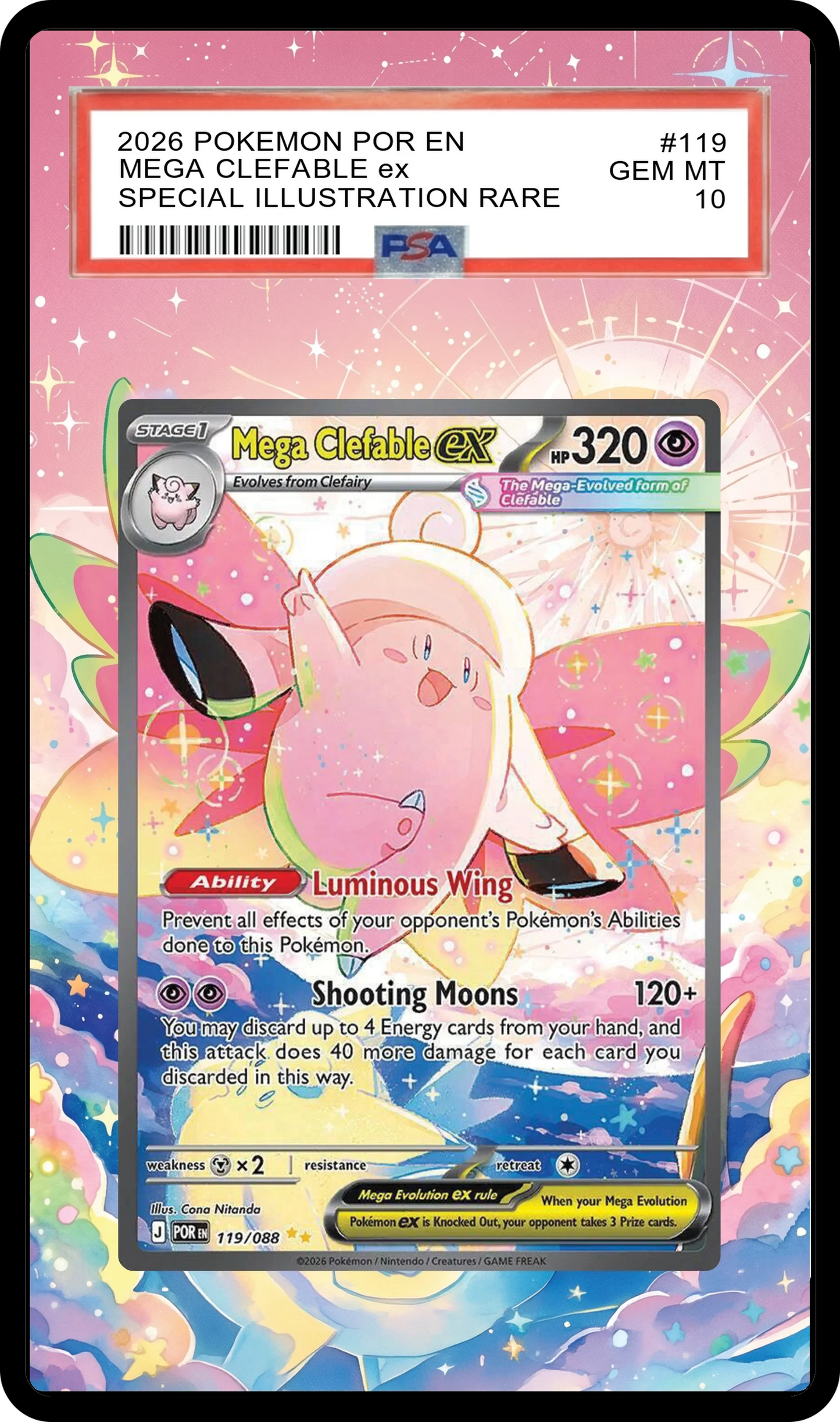 Mega Clefable ex - 119 POR Custom Extended Aura