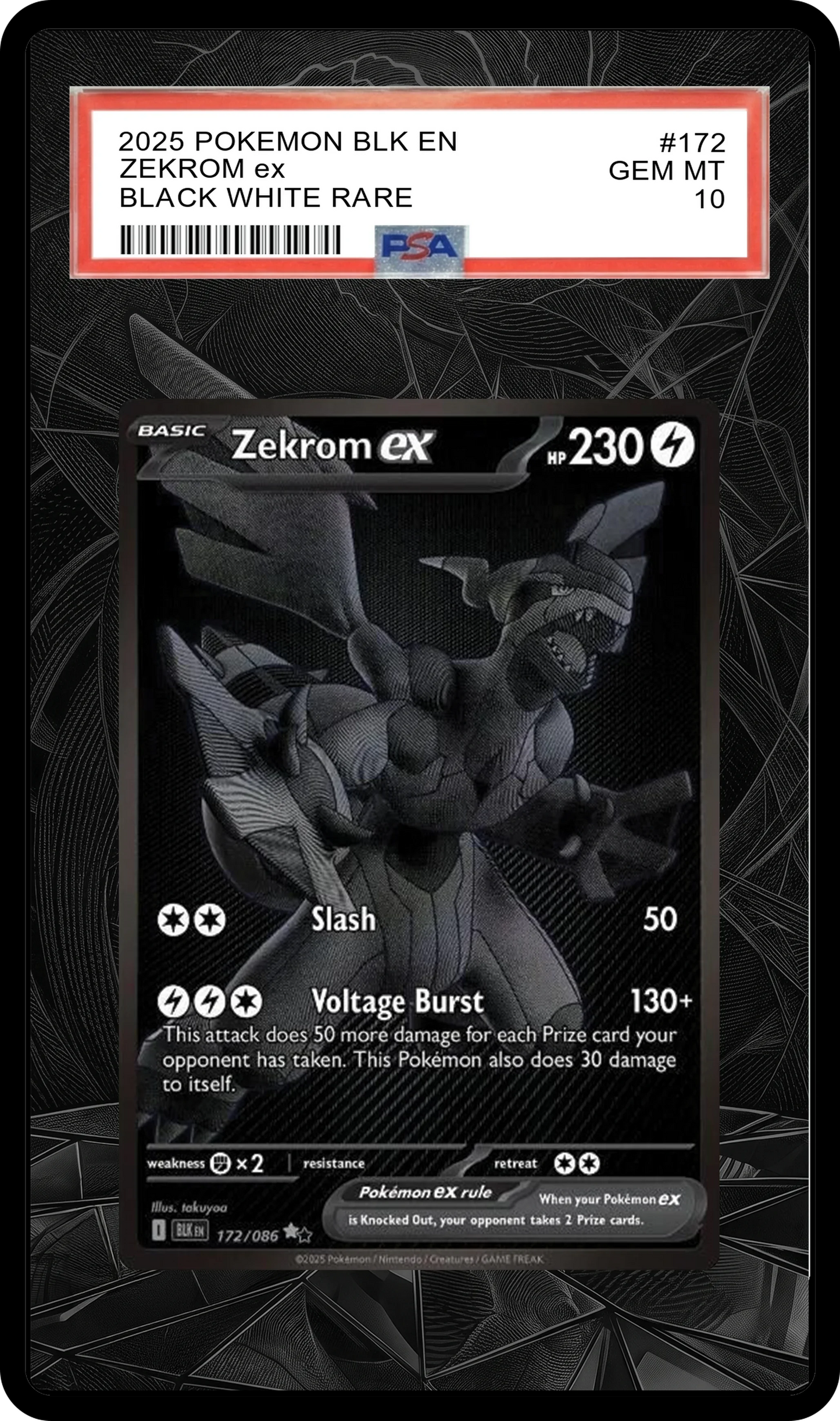 Zekrom ex - 172 Black Bolt Custom Extended Aura