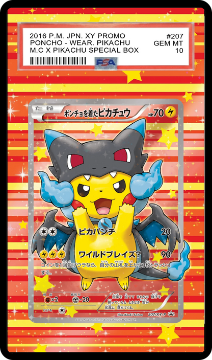 Poncho-Wearing Pikachu FA (Mega zard) - 207 XYP Custom Extended Aura