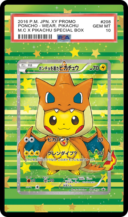 Poncho-Wearing Pikachu FA (Zard) - 208 XYP Custom Extended Aura