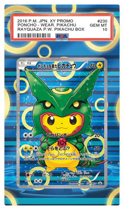 Poncho-Wearing Pikachu FA (Rayquaza) - 230 XYP Custom Extended Aura