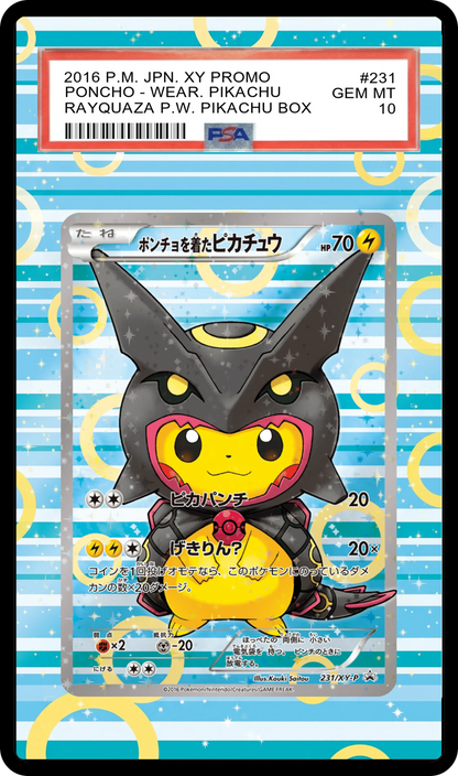 Poncho-Wearing Pikachu FA (S Rayquaza) - 231 XYP Custom Extended Aura