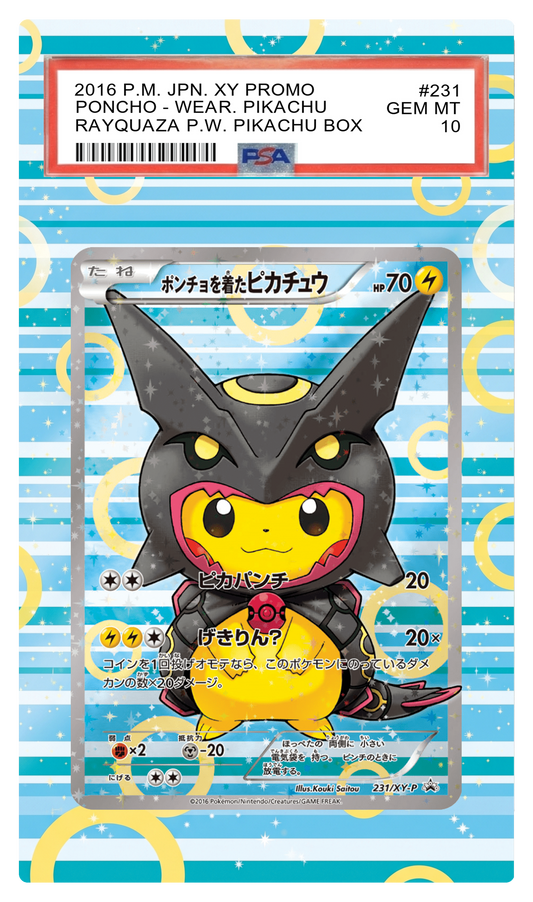 Poncho-Wearing Pikachu FA (S Rayquaza) - 231 XYP Custom Extended Aura