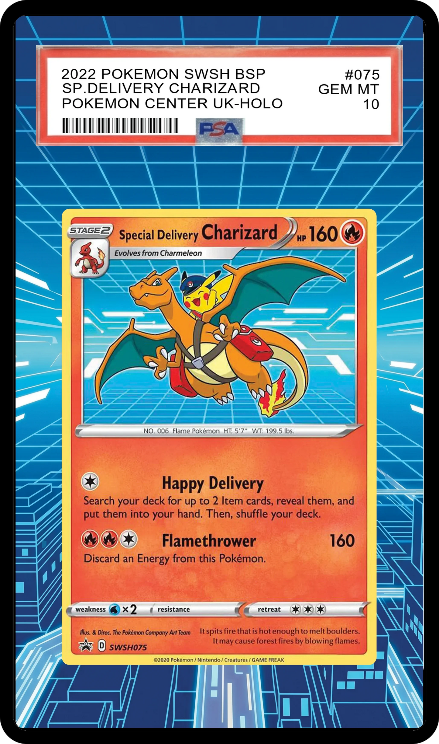 Special Delivery Charizard - SWSH075 SWSH Custom Extended Aura