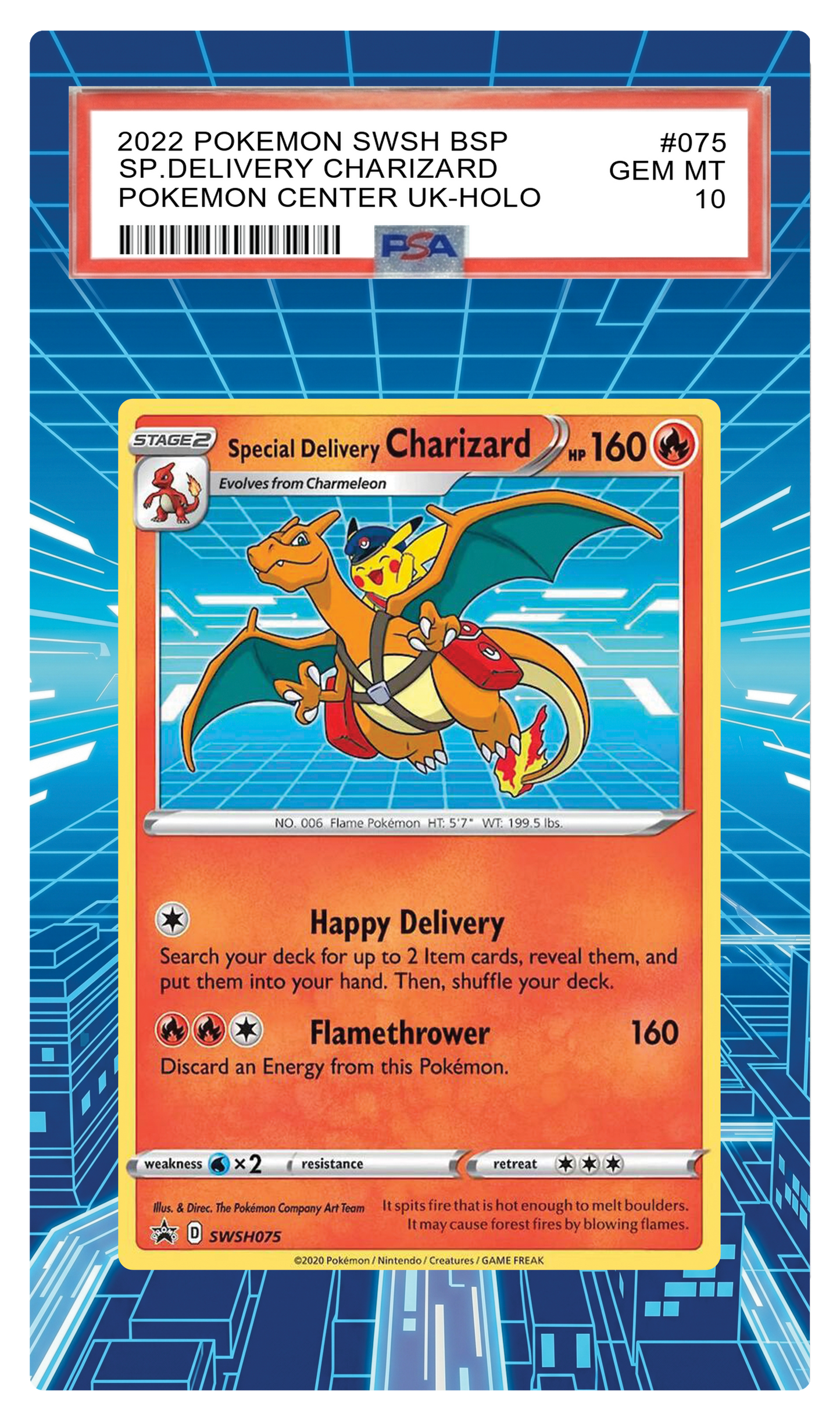 Special Delivery Charizard - SWSH075 SWSH Custom Extended Aura