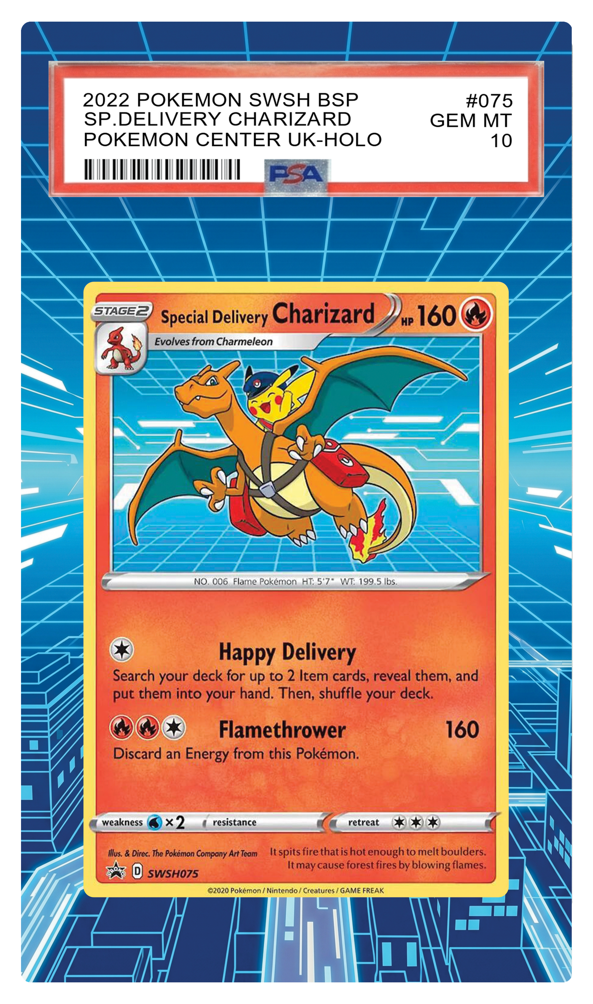 Special Delivery Charizard - SWSH075 SWSH Custom Extended Aura