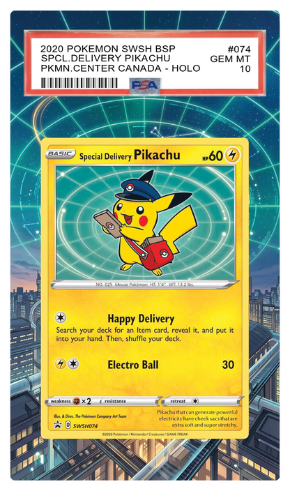 Special Delivery Pikachu - SWSH074 SWSH Custom Extended Aura