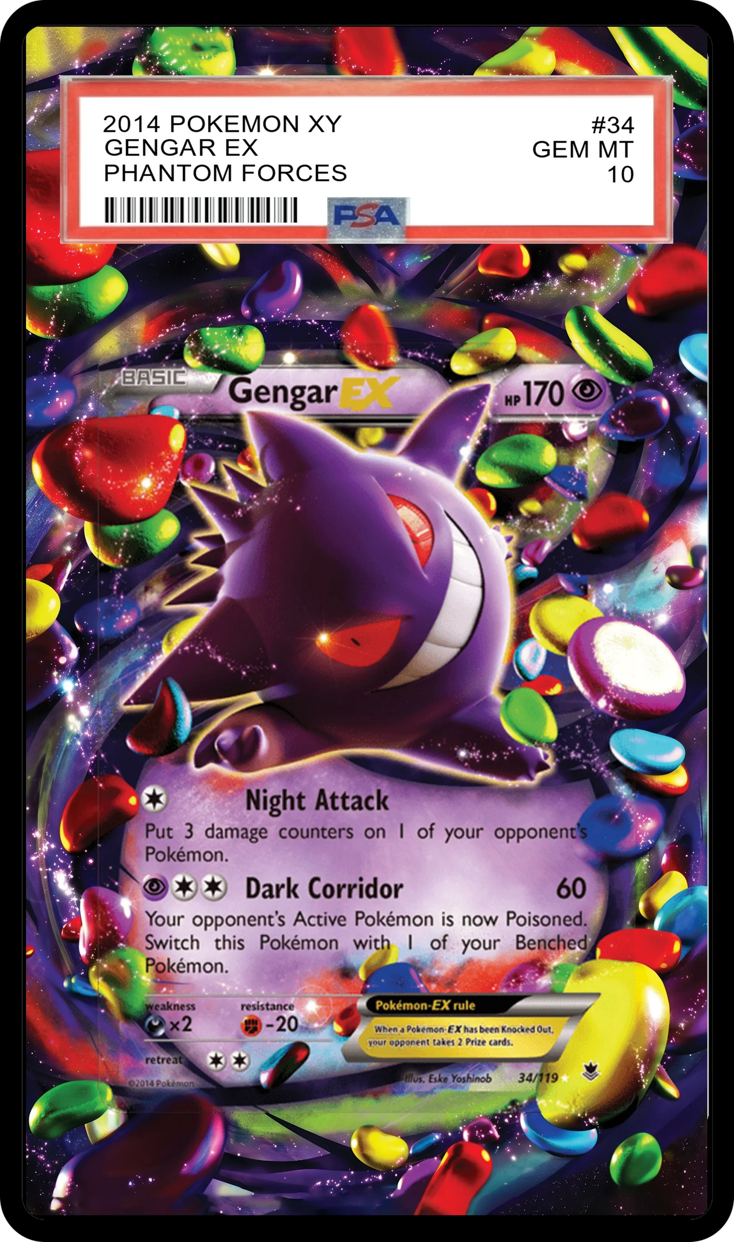 Gengar EX - 34 XY Phantom Forces Custom Extended Aura