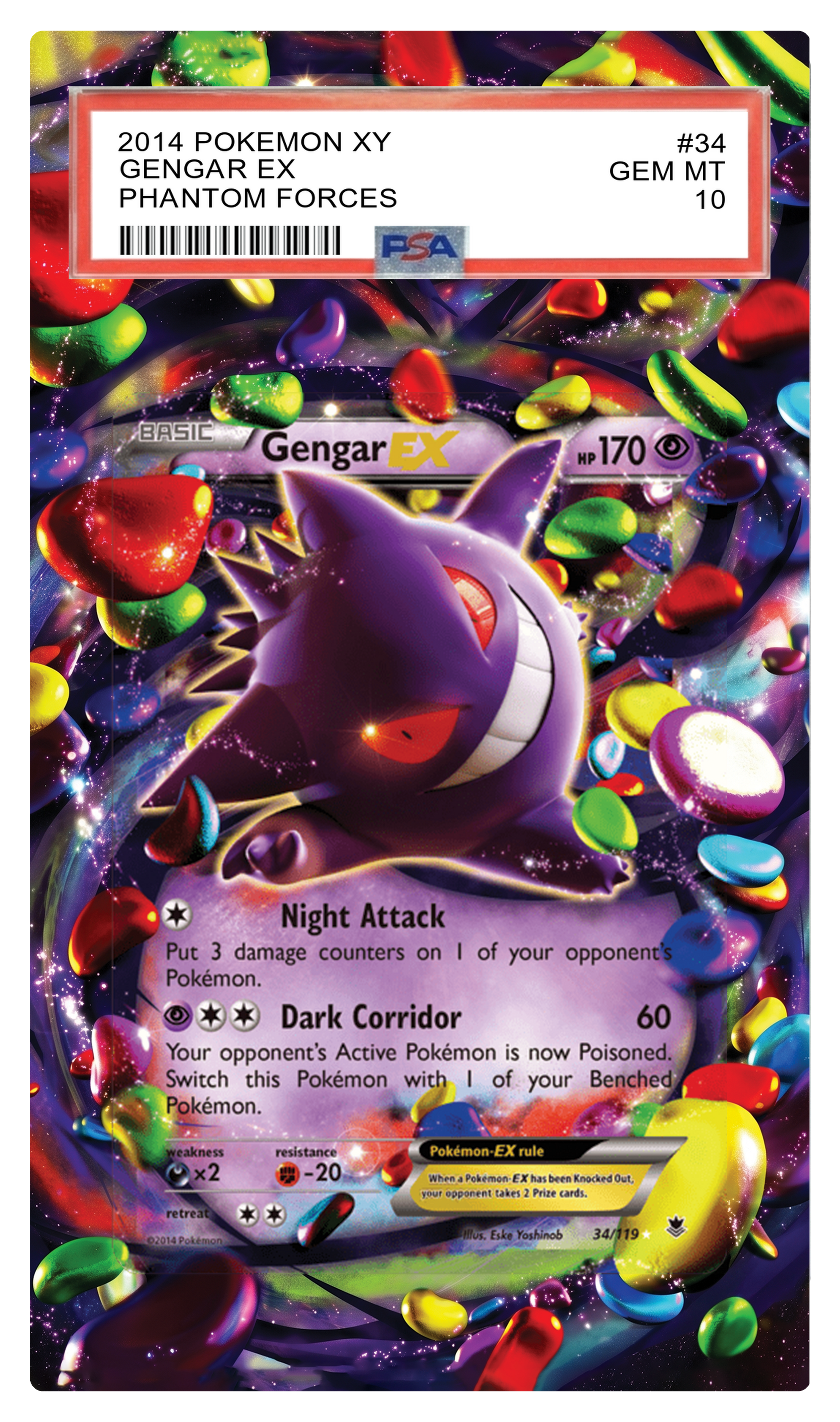 Gengar EX - 34 XY Phantom Forces Custom Extended Aura