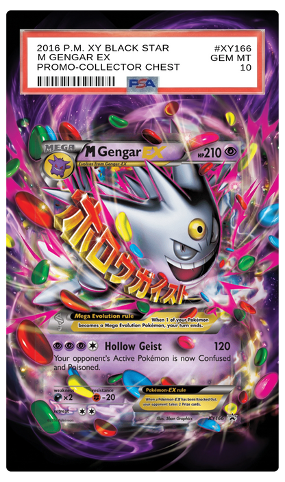 M Gengar EX - XY166 Black Star Custom Extended Aura