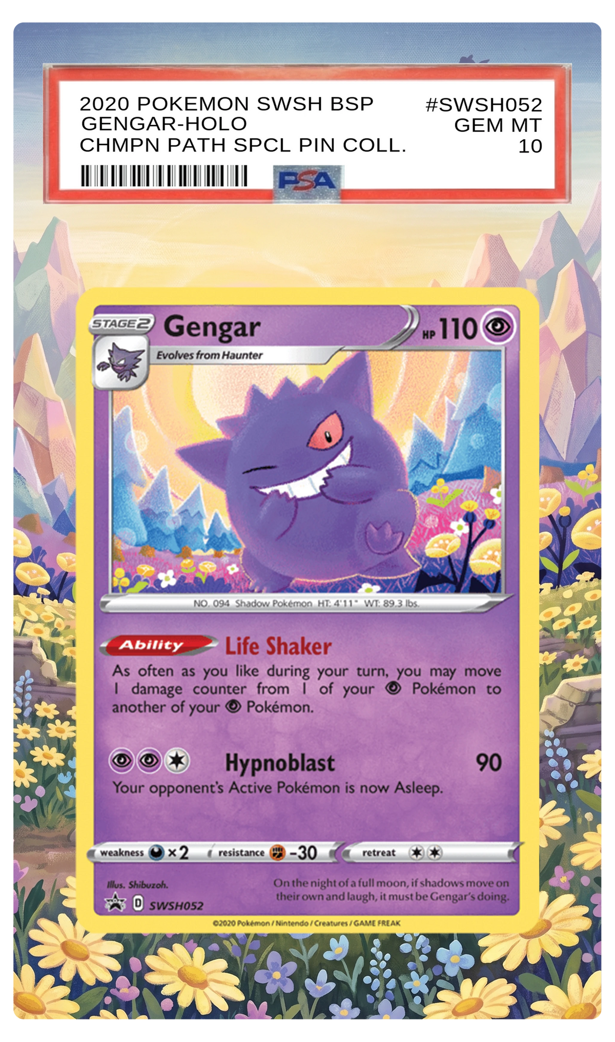 Gengar - SWSH052 Black Star Custom Extended Aura