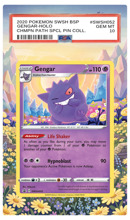 Gengar - SWSH052 Black Star Custom Extended Aura