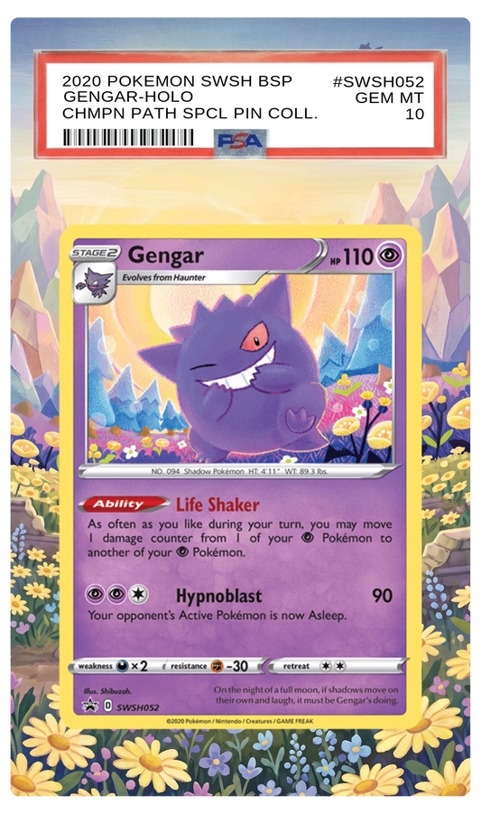 Gengar - SWSH052 Black Star Custom Extended Aura