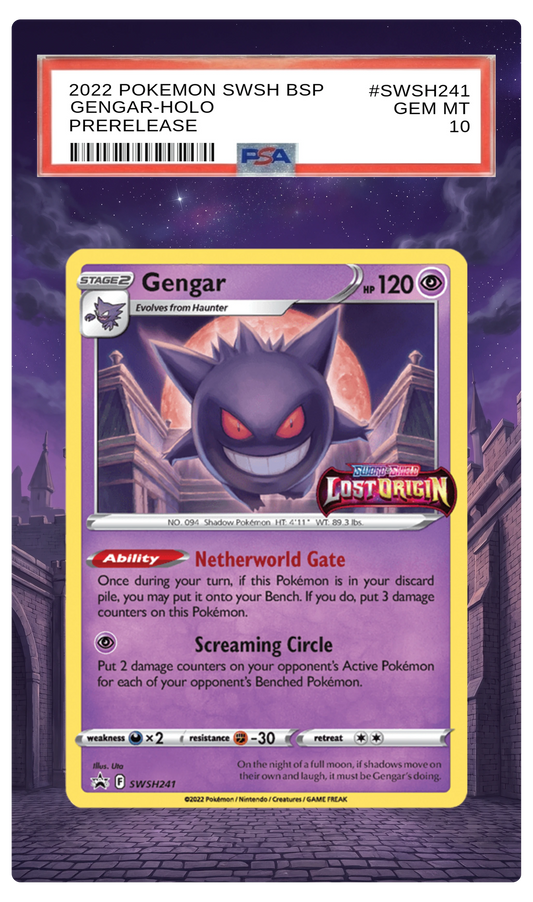 Gengar - SWSH241 Black Star Custom Extended Aura