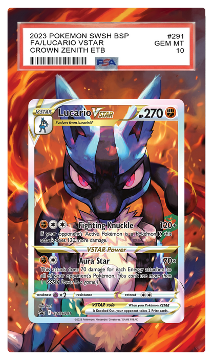 Lucario VSTAR - SWSH291 Black Star Custom Extended Aura