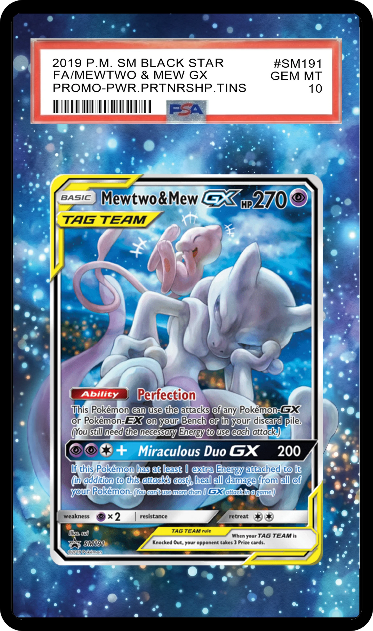 Mewtwo & Mew GX - SM191 SMP Custom Extended Aura