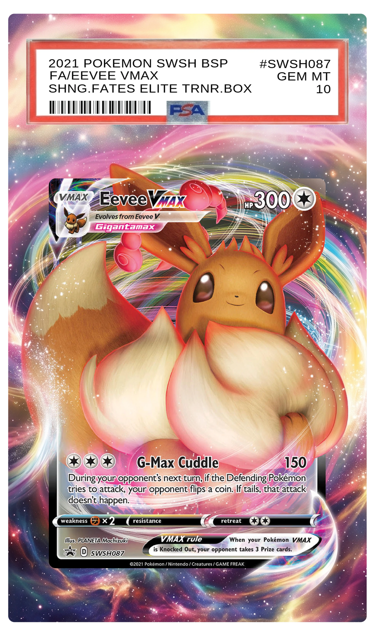 Eevee VMAX - SWSH087 Black Star Custom Extended Aura