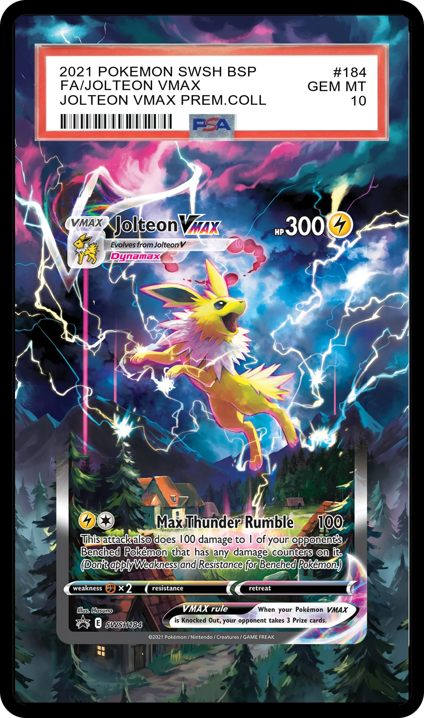 Jolteon VMAX - SWSH184 Black Star Custom Extended Aura