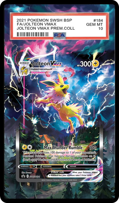 Jolteon VMAX - SWSH184 Black Star Custom Extended Aura