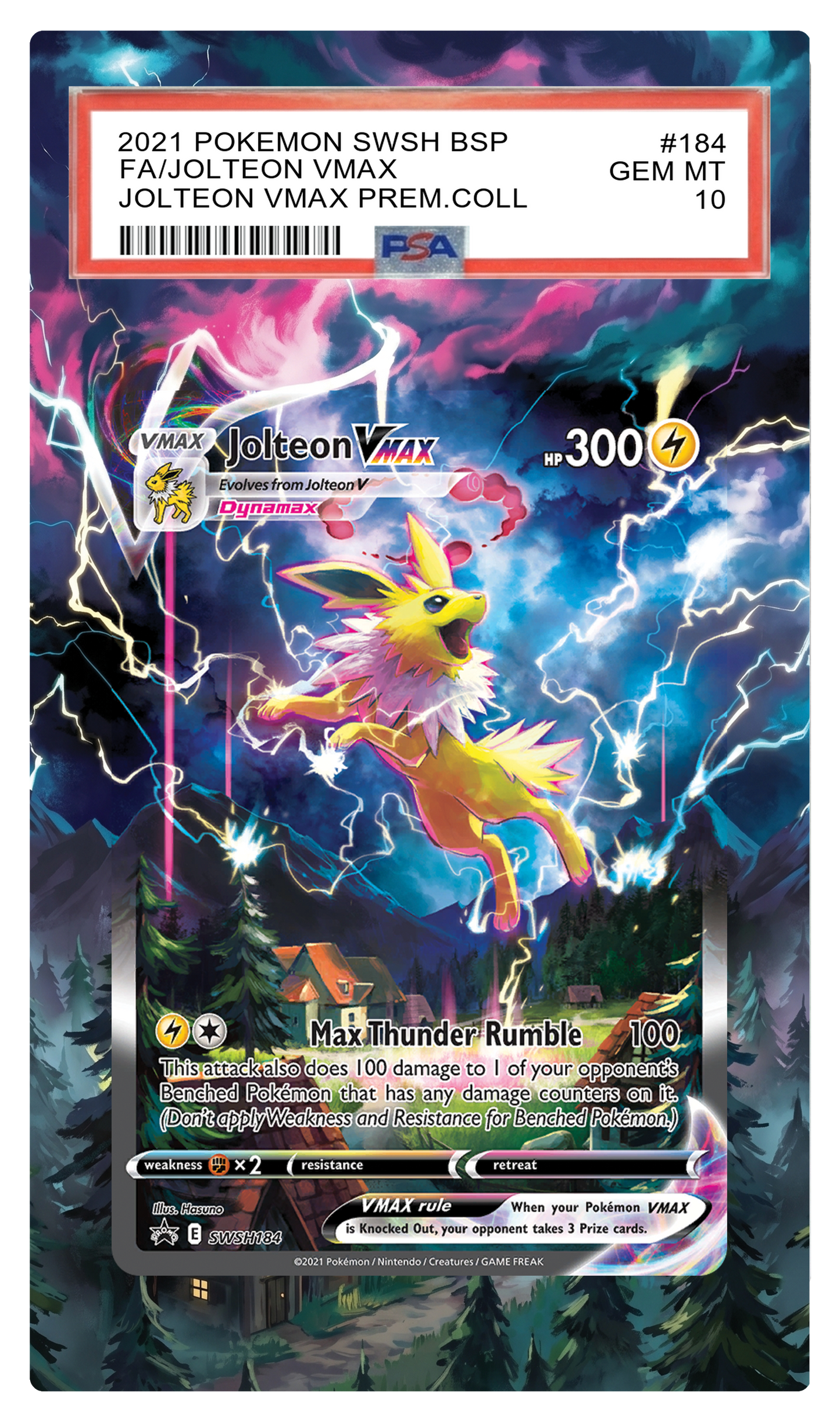 Jolteon VMAX - SWSH184 Black Star Custom Extended Aura