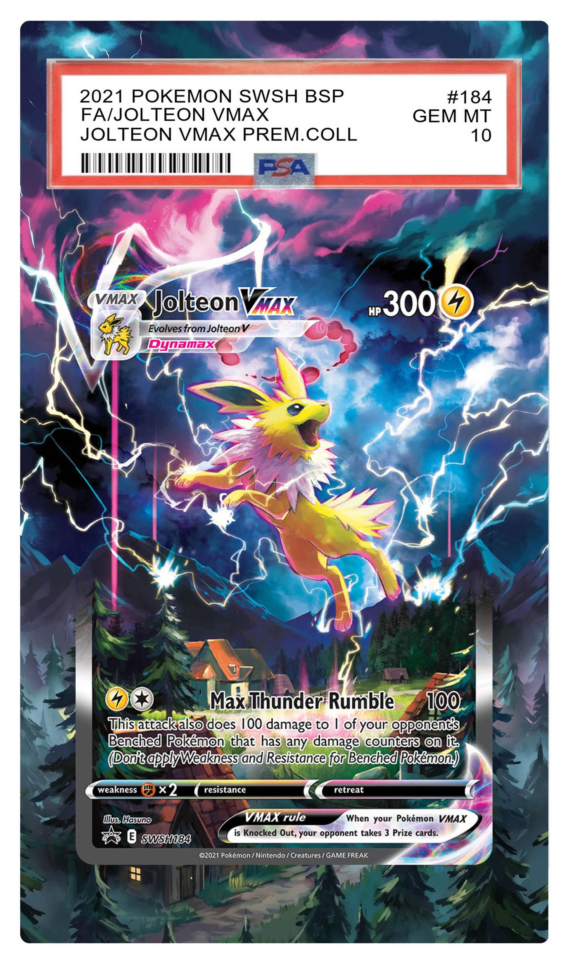 Jolteon VMAX - SWSH184 Black Star Custom Extended Aura