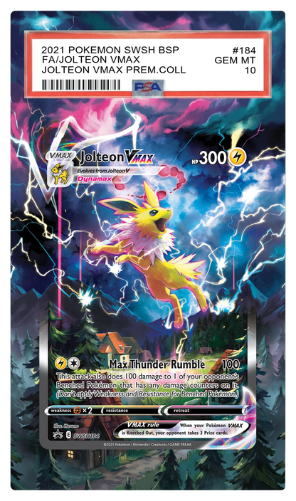 Jolteon VMAX - SWSH184 Black Star Custom Extended Aura