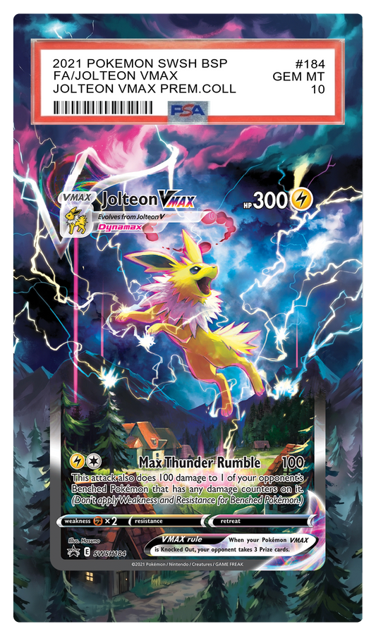 Jolteon VMAX - SWSH184 Black Star Custom Extended Aura
