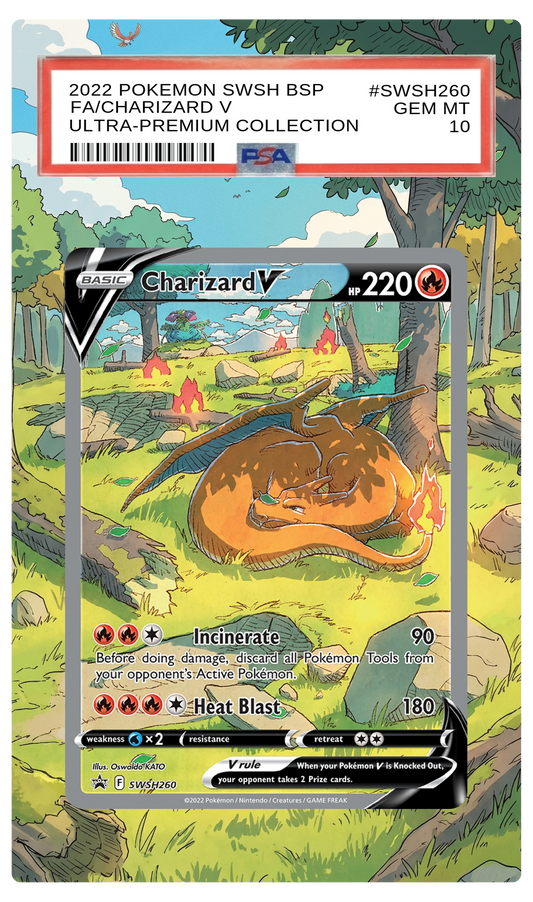 Charizard V - SWSH260 Black Star Custom Extended Aura