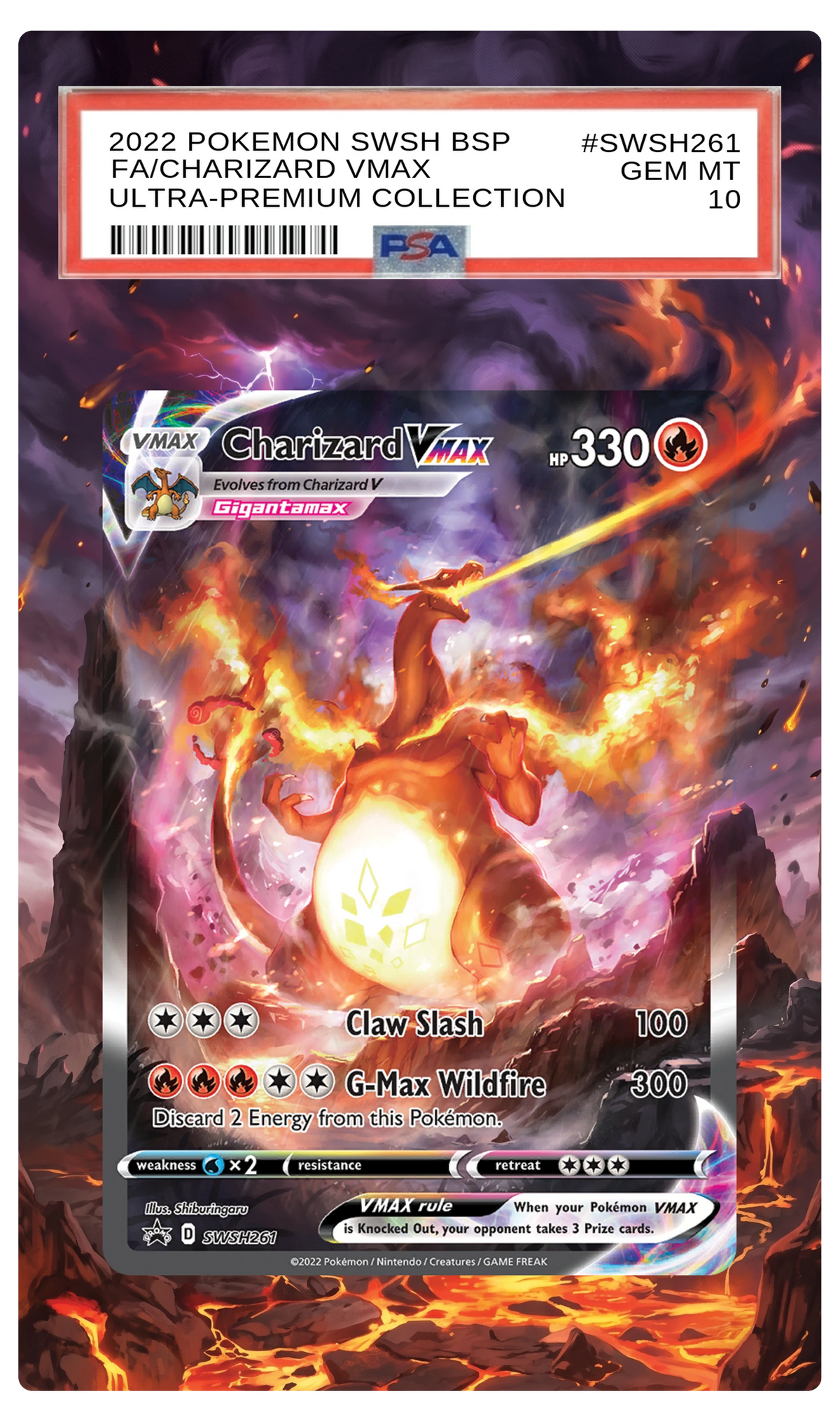 Charizard VMAX - SWSH261 Black Star Custom Extended Aura