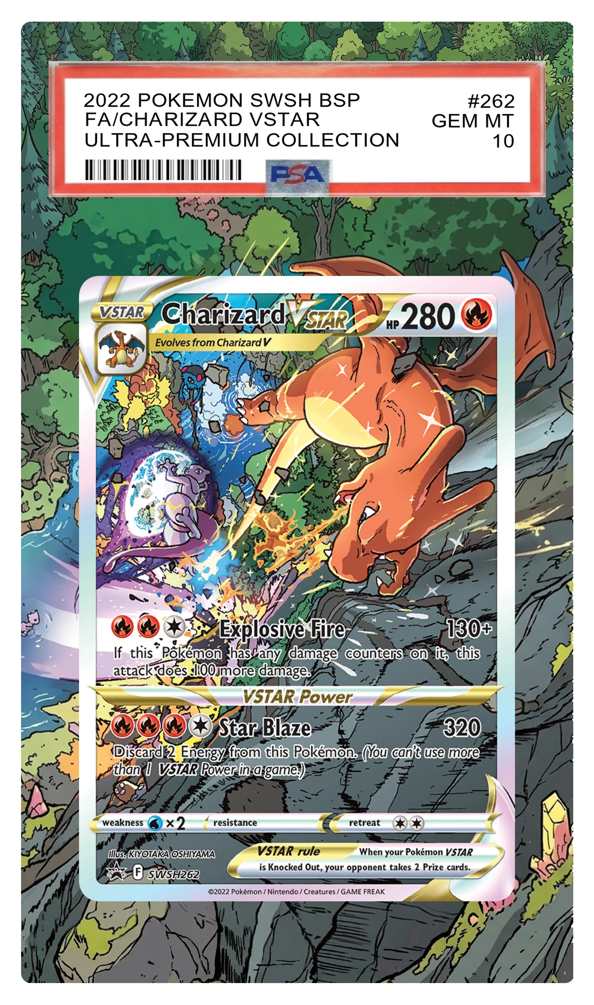 Charizard VSTAR - SWSH262 Black Star Custom Extended Aura