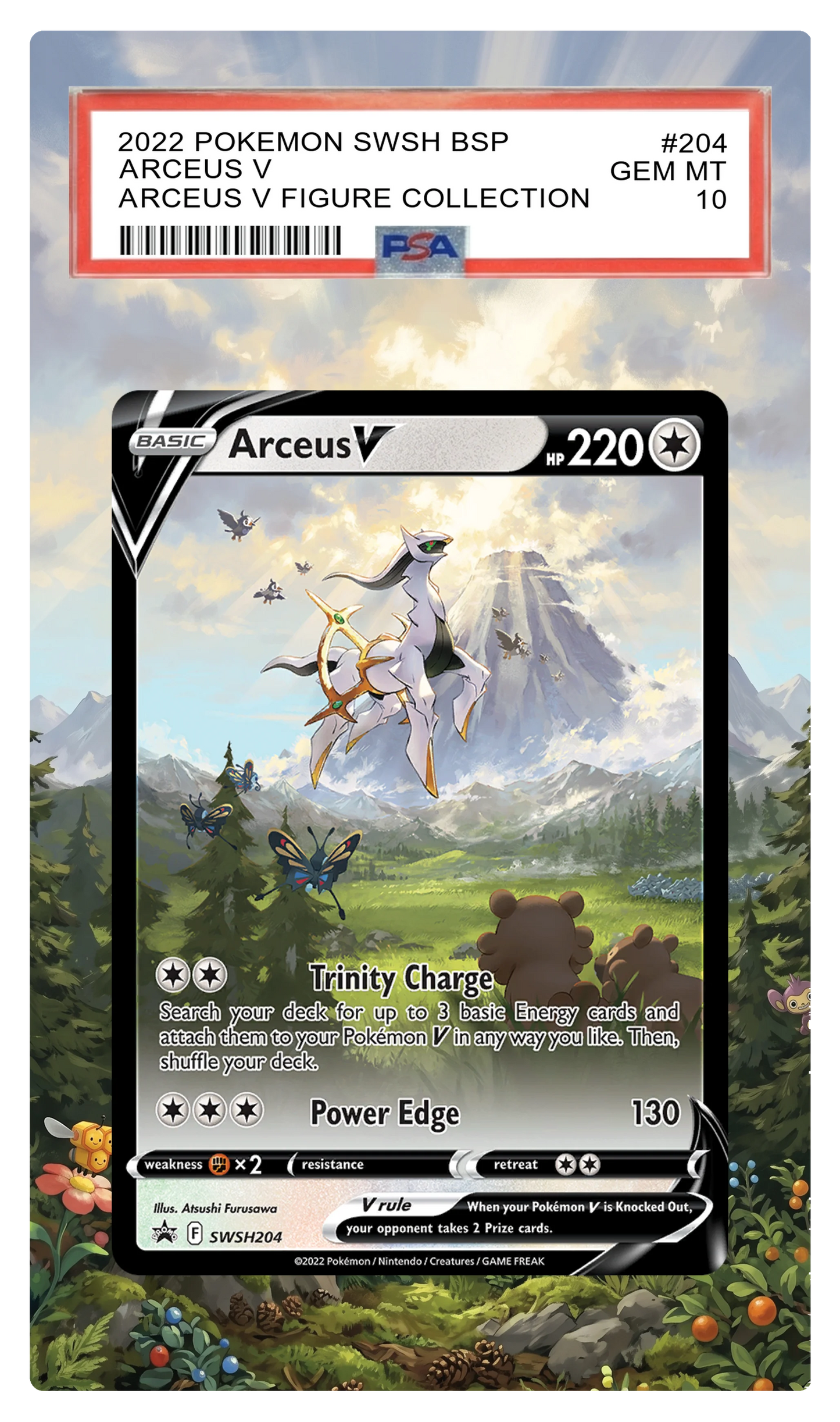 Arceus V - SWSH204 Black Star Custom Extended Aura
