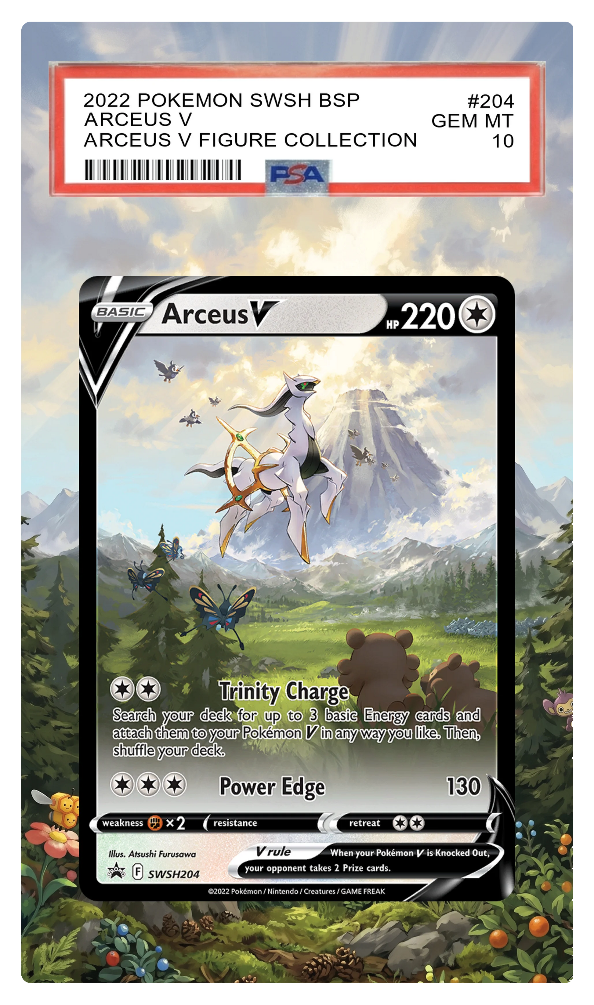 Arceus V - SWSH204 Black Star Custom Extended Aura