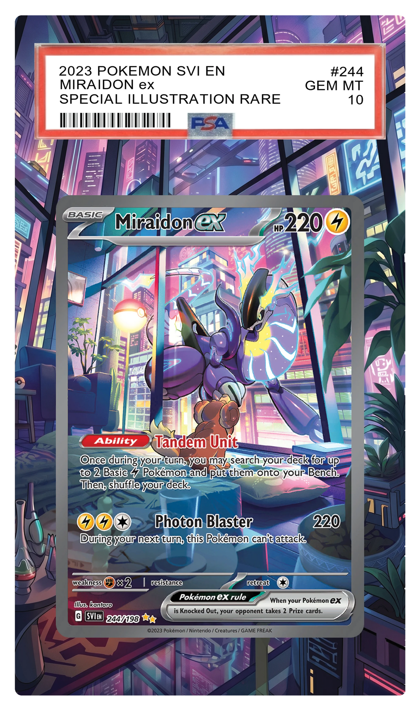 Miraidon ex - 244 SVI Custom Extended Aura