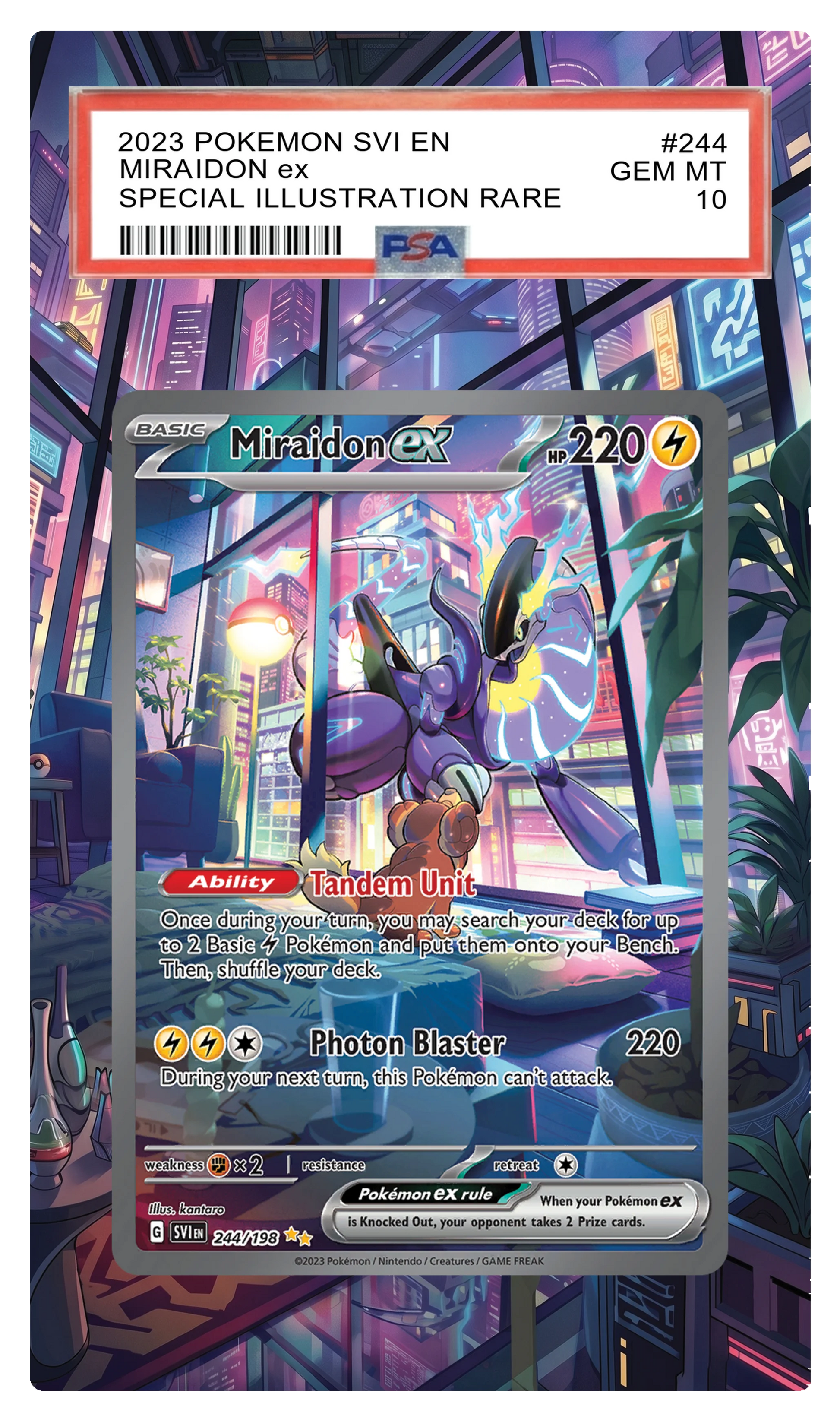 Miraidon ex - 244 SVI Custom Extended Aura