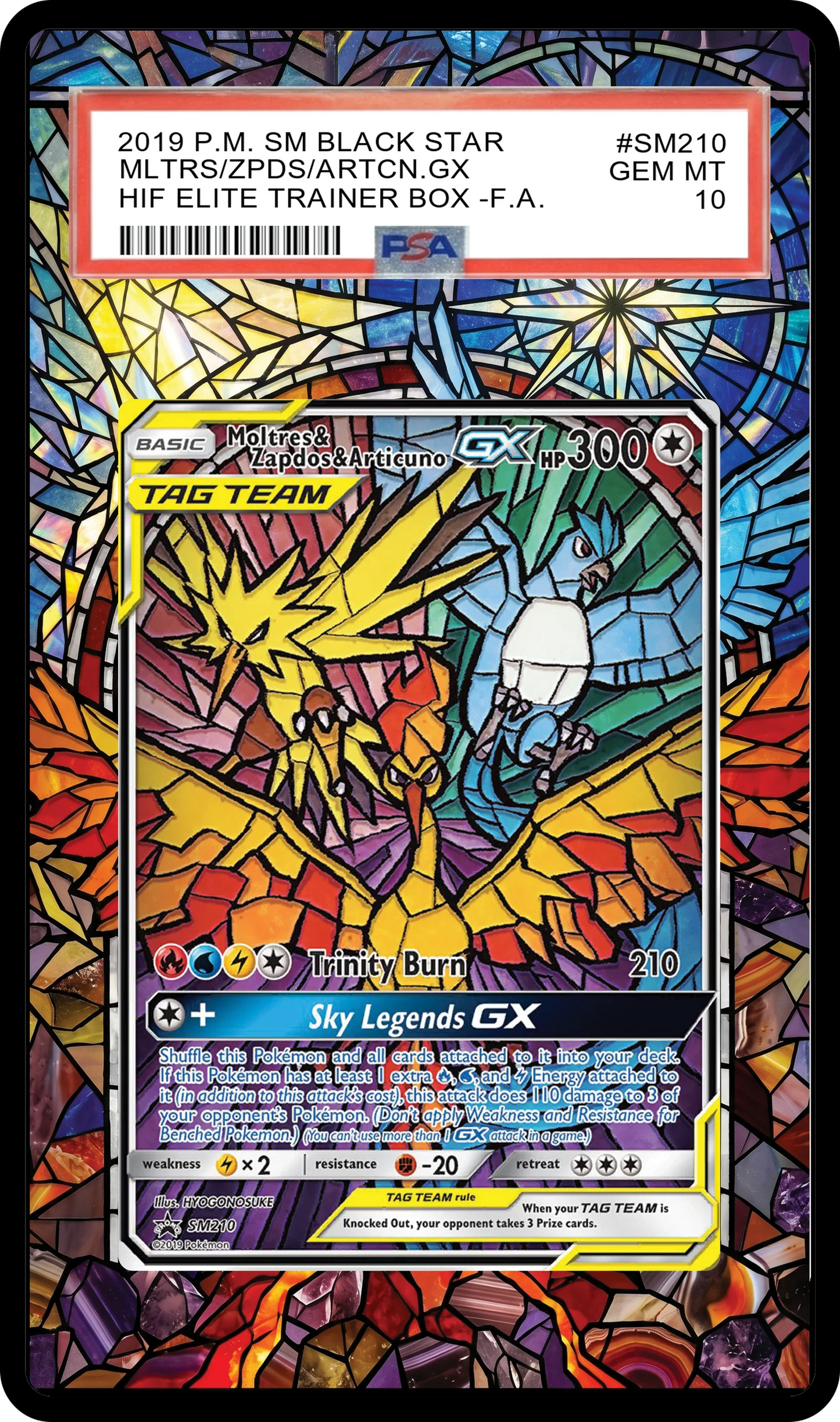 Moltres & Zapdos & Articuno - SM210 Black Star Custom Extended Aura