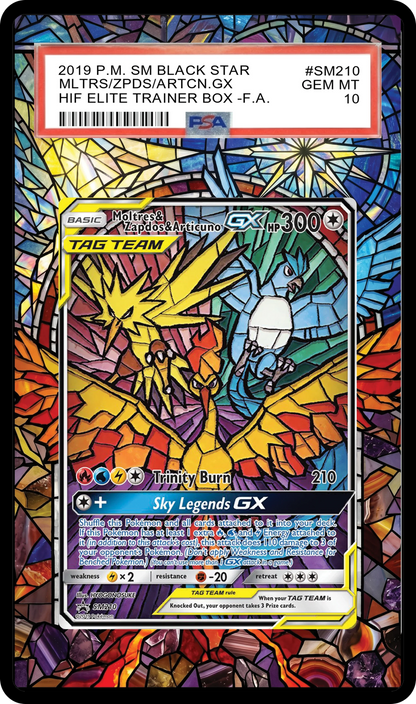 Moltres & Zapdos & Articuno - SM210 Black Star Custom Extended Aura