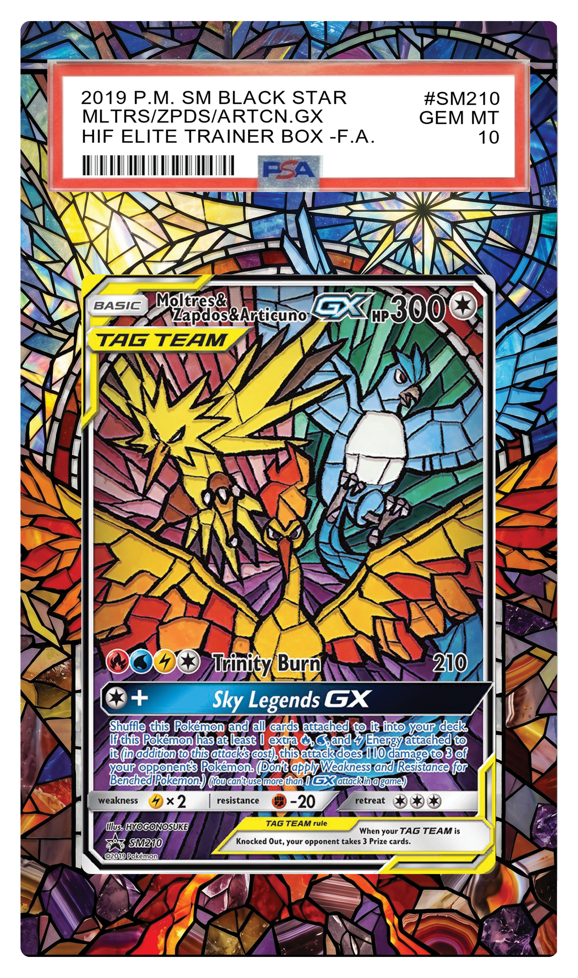 Moltres & Zapdos & Articuno - SM210 Black Star Custom Extended Aura